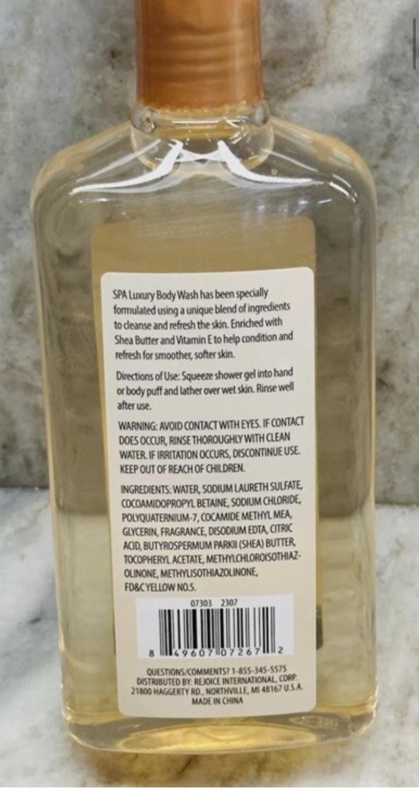 Spa Luxury Vanilla Scented Body Wash