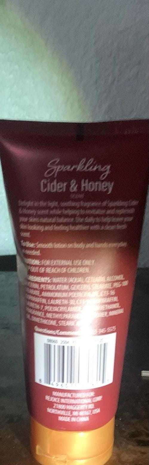 Spa Luxury Sparkling Cider and Honey