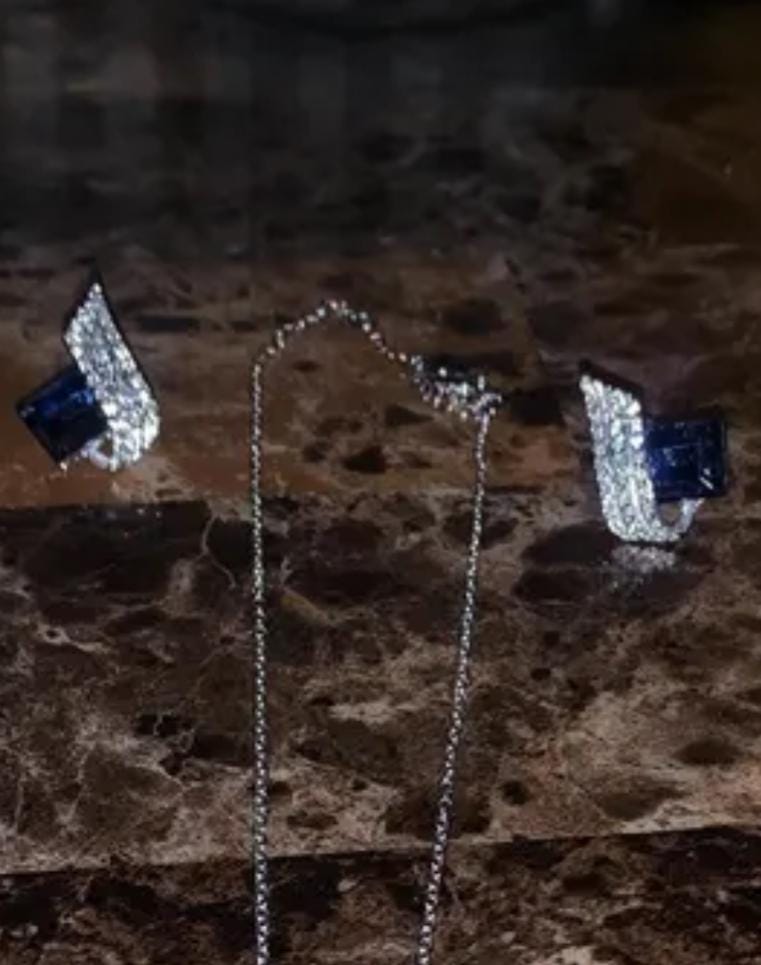 Angel Wing Pendant Earrings and Necklace Set