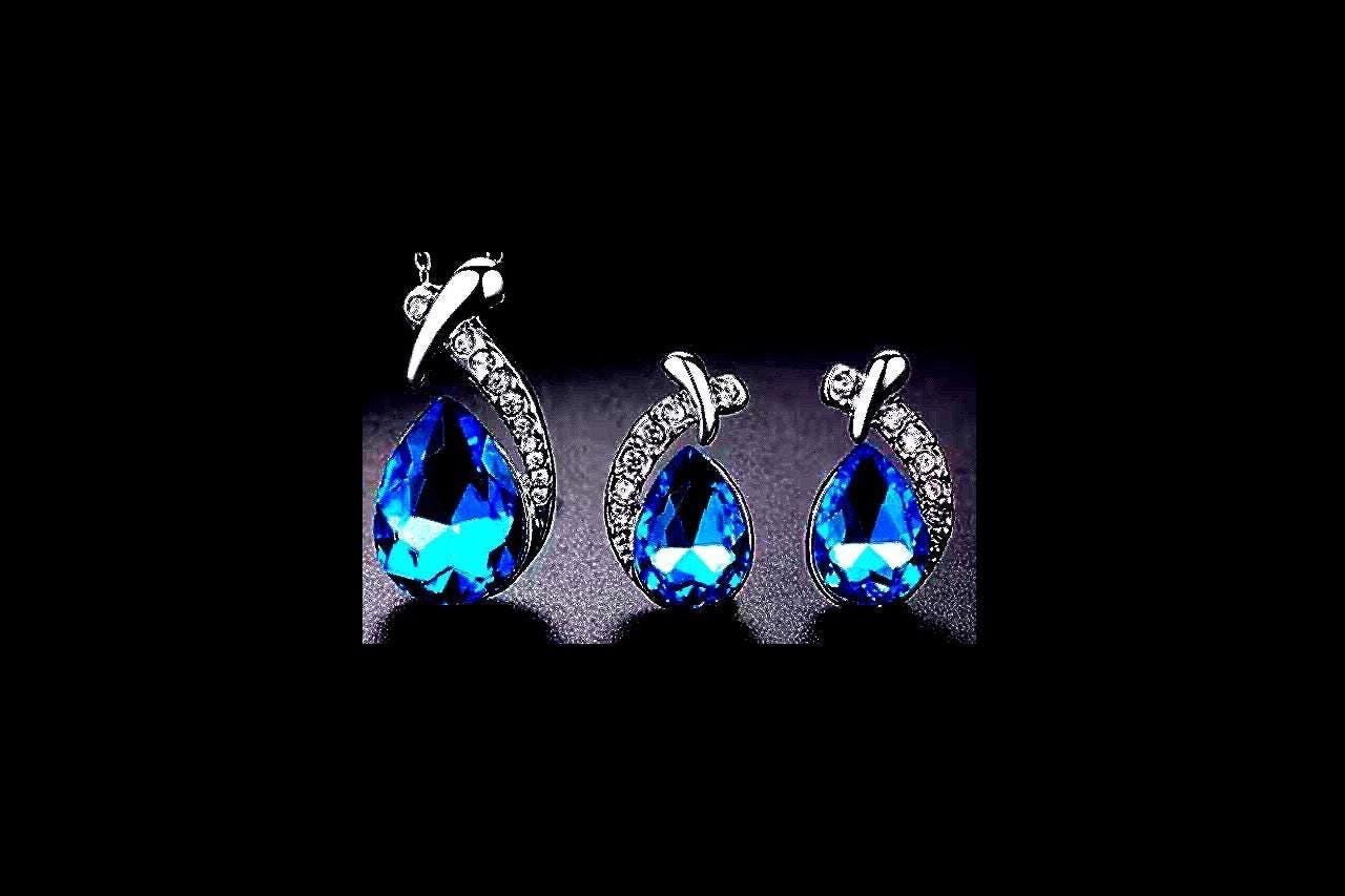 Fashion Blue Mermaids Jewelry Set