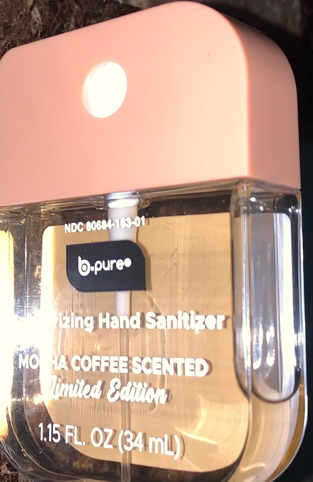 B Pure Moisturizer Hand Sanitizer Mocha Coffee Scented