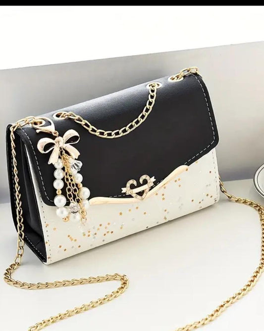 Flip square diagonal cross bag