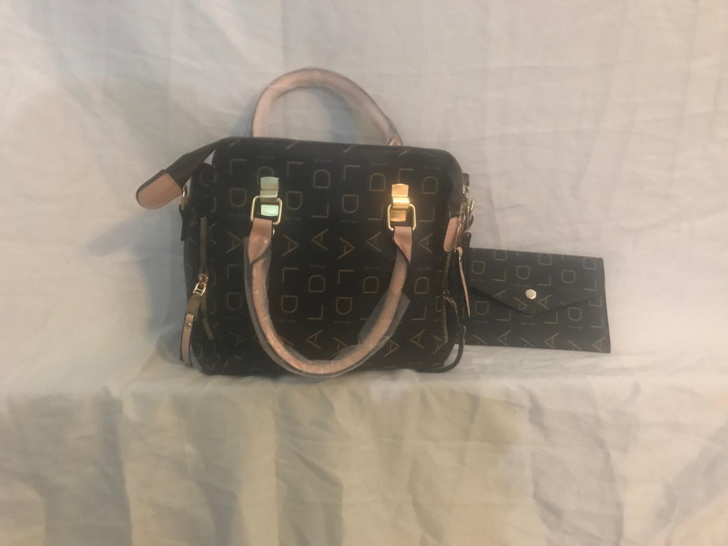 Coffee-Colored Faux Leather Tote: Women's Handbag with Tassel