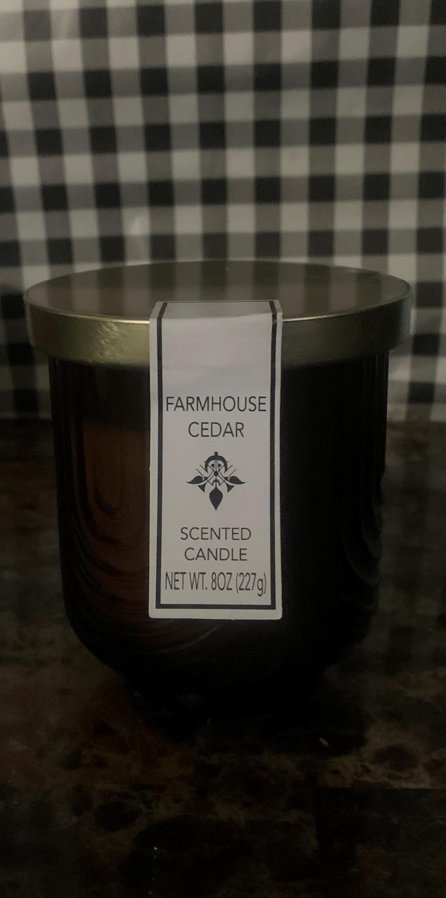 Farmhouse Fluted Glass Cedar Scented Candle