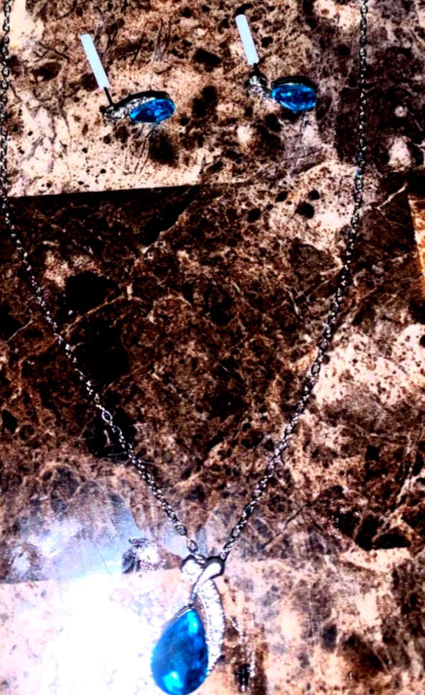 Fashion Blue Mermaids Jewelry Set