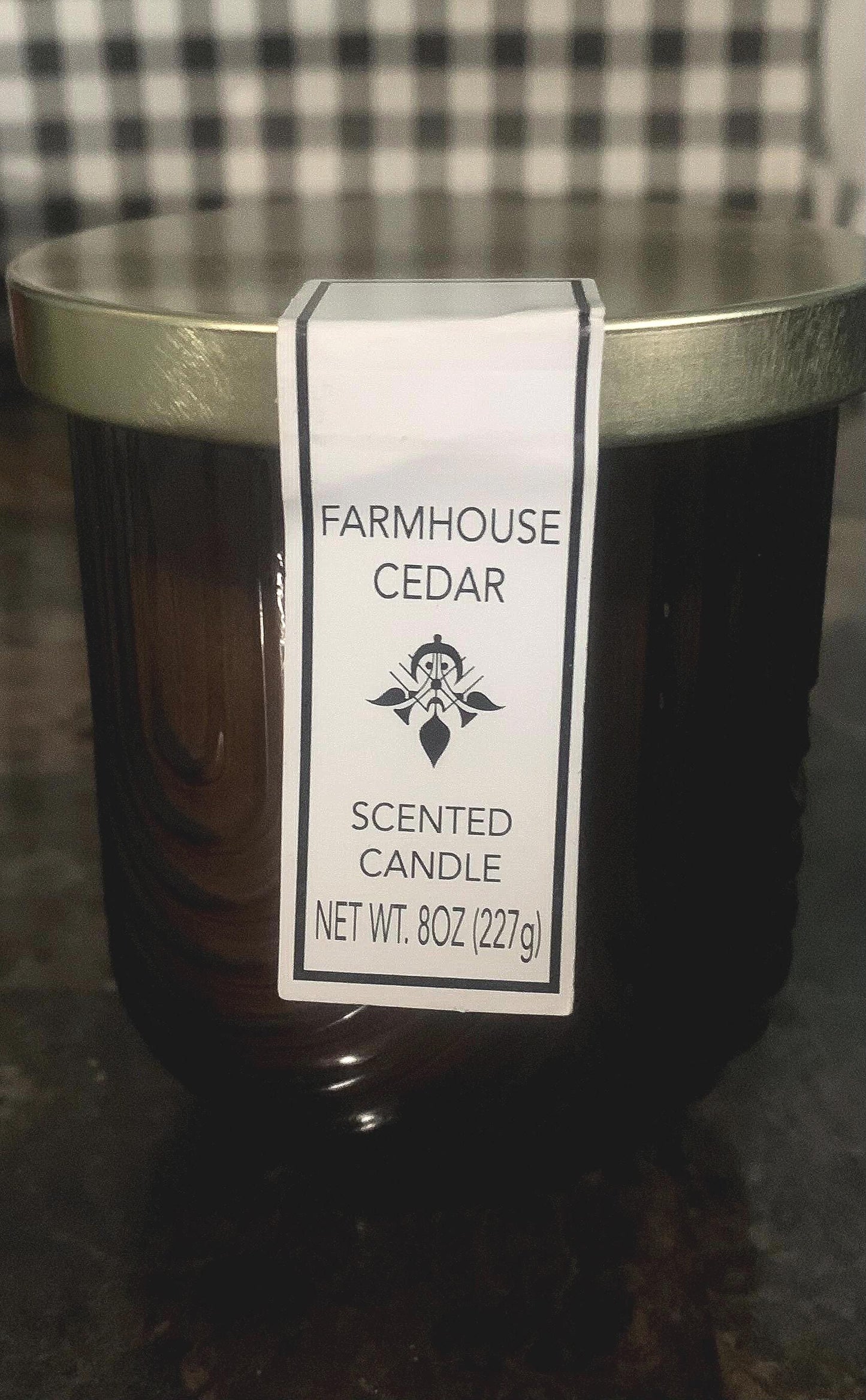 Farmhouse Fluted Glass Cedar Scented Candle