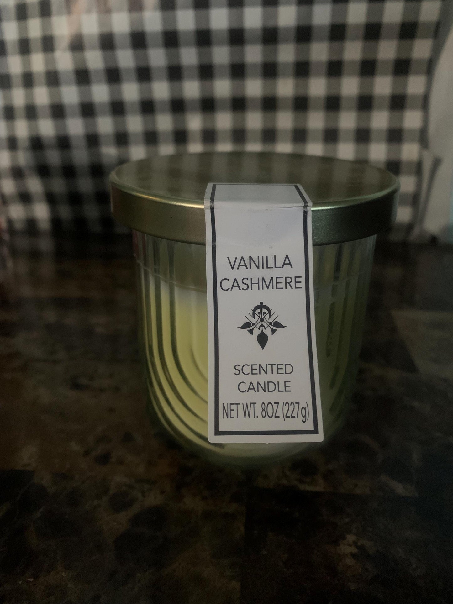 Vanilla Cashmere  Fluted Glass Scented Candle