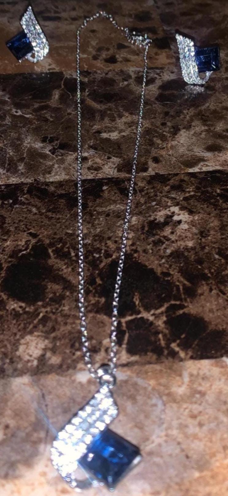 Angel Wing Pendant Earrings  and Necklace Set